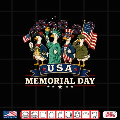 Funny Goose 4Th Of July Goose American Flag Usa Memorial Day Shirt 4 Design Funny Goose 4th of July Goose American Flag USA Memorial Day Shirt