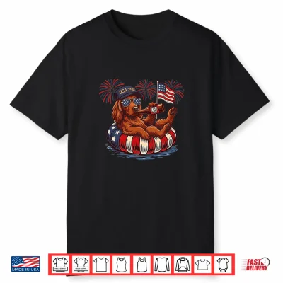 Irish Setter Dog 250Th America Patriotic Usa 4Th Of July Premium Tri Blend Shirt