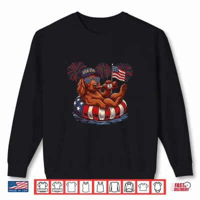Sweatshirt Irish Setter Dog 250th America Patriotic USA 4th of July Premium Tri Blend Shirt