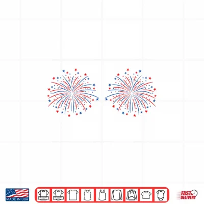 Design Just Here for The Fireworks 4th of July Couples Men Women Premium Tri Blend Shirt