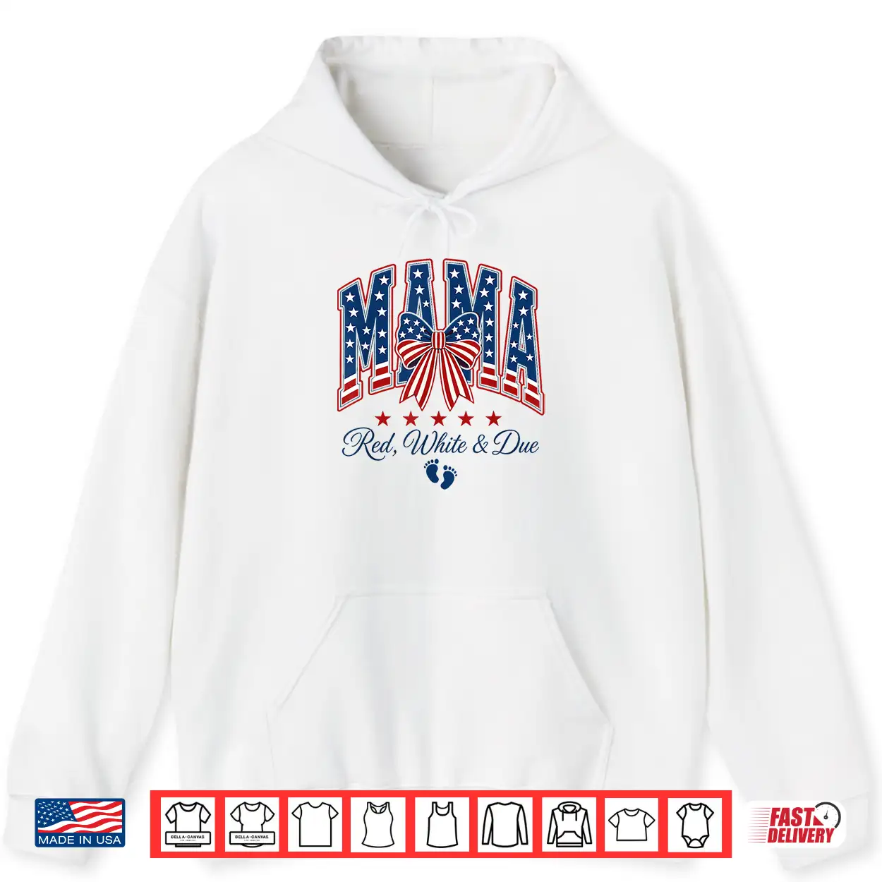 Red White And Due Cute Patriotic Mama Pregnancy Reveal Shirt Red White And Due Cute Patriotic Mama Pregnancy Reveal Shirt