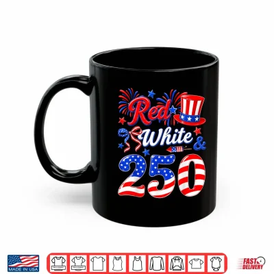 Mug Red White and 250 Patriotic Coquette Bow 4th of July Women Shirt