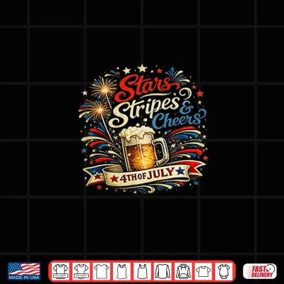Stars Stripes And Cheers 4Th Of July Shirt Shirt 4 Design Stars Stripes and Cheers 4th of July Shirt Shirt