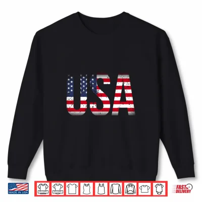 Sweatshirt USA United States of America American Holiday 4th of July Performance Shirt