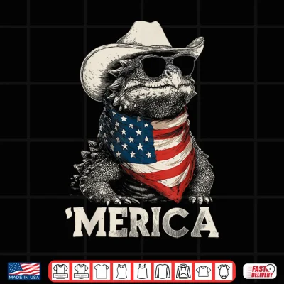 Design Ankylosaurus Dinosaur American Flag Bandana Cowboy Hat Shirt