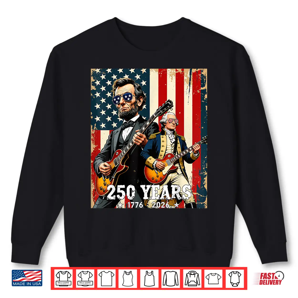 George Washington Abraham Lincoln Playing Guitar 4Th Of July Shirt George Washington Abraham Lincoln Playing Guitar 4Th Of July Shirt