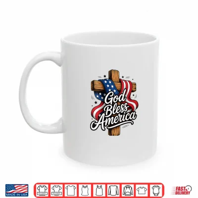 Mug God Bless America USA Patriotic 4th of July Christian Shirt