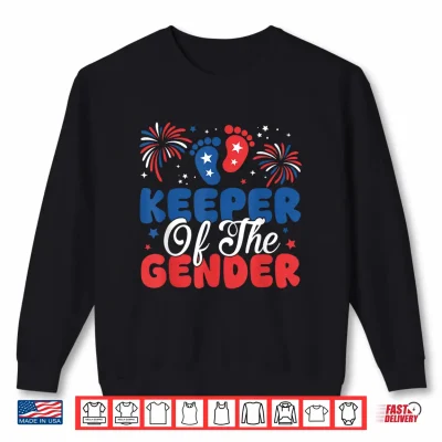 Sweatshirt Keeper of The Gender 4th of July Gender Reveal Fireworks Shirt