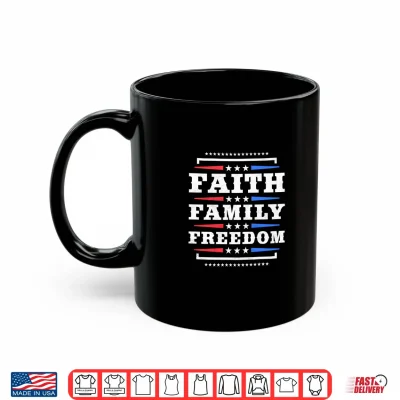 Mens Faith Family Freedom Independence Day Performance Shirt 3 Mug Mens Faith Family Freedom Independence Day Performance Shirt