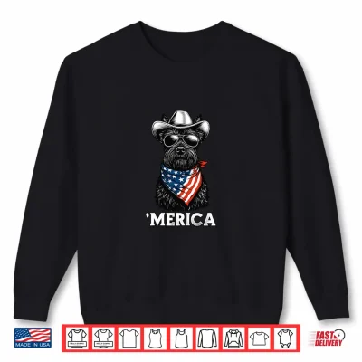 Scottish Terrier Dog Scottie American Flag Bandana Americana Shirt 2 Sweatshirt Scottish Terrier Dog Scottie American Flag Bandana Americana Shirt