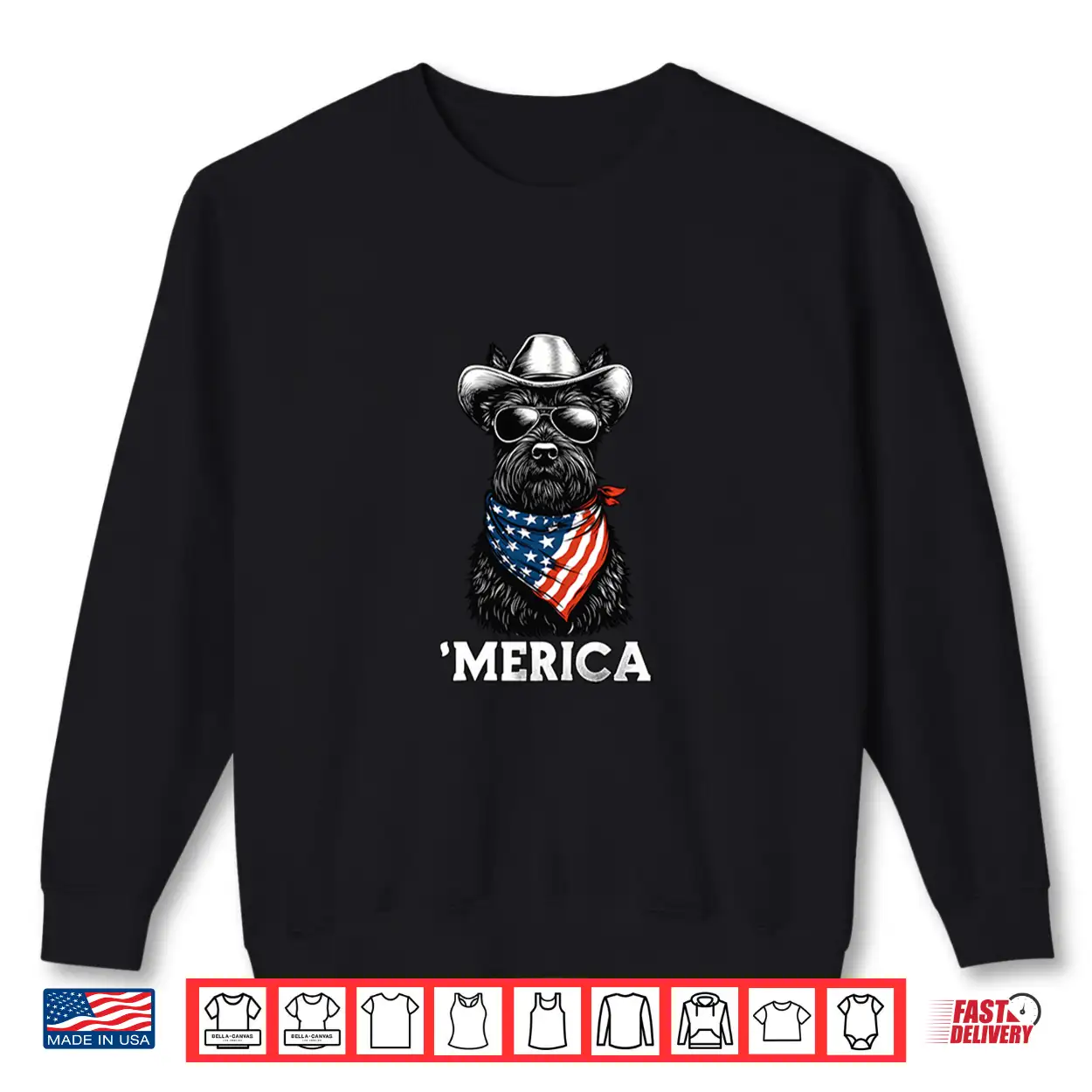 Scottish Terrier Dog Scottie American Flag Bandana Americana Shirt Scottish Terrier Dog Scottie American Flag Bandana Americana Shirt