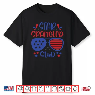 Star Spangled Stud 4Th Of July Toddler Outfit Patriotic Kids Performance Shirt