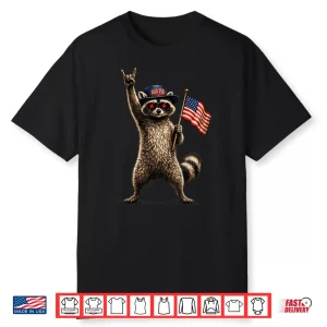 Usa Flag 250 Years Raccoon Funny 4Th Of July Men Women Kids Shirt