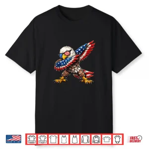Usa Flag Bald Eagle Dabbing 4Th Of July Patriotic Men Women Shirt