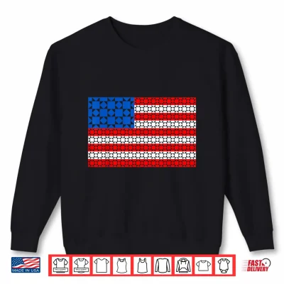 Sweatshirt 4th of July Quilting USA Flag Patriotic American Women Girls Shirt