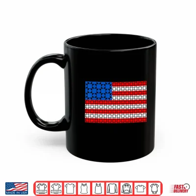 Mug 4th of July Quilting USA Flag Patriotic American Women Girls Shirt