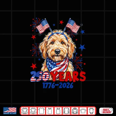 4Th Of July Goldendoodle Meme 250 Years 1776 2026 Dog Lovers Shirt 4 Design 4th of July Goldendoodle Meme 250 Years 1776 2026 Dog Lovers Shirt