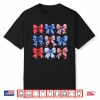 Coquette Bow In Red White Blue Patriotic 4Th Of July Girls Shirt