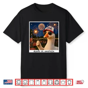 Patriotic Goose Usa Fireworks 4Th Of July 250 Years America Shirt