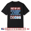 Fact Of Life After Monday Tuesday Calendar Wtf Weekday Shirt