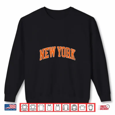 Sweatshirt Vintage New York Men NY Blue Orange Women Retro New York Tee Shirt