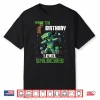 7Th Birthday Level Unlocked Pixel Dab 7 Bday Gamer Kids Boys Shirt