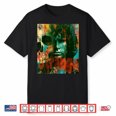 Abstract,Psychedelic Grunge,Vintage Music Inspired Graphic Shirt