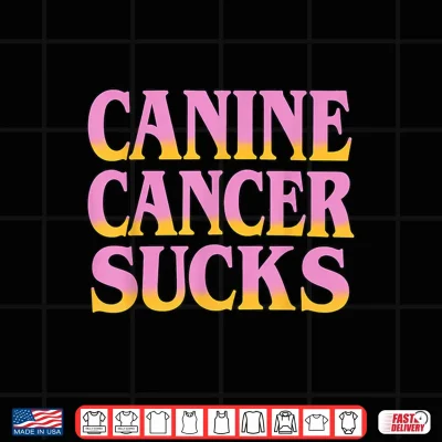 Design Canine Cancer Sucks Dog Awareness Pet Warrior Design Shirt