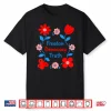 Freedom Truth Floral Retro Red Blue Flower Design Shirt