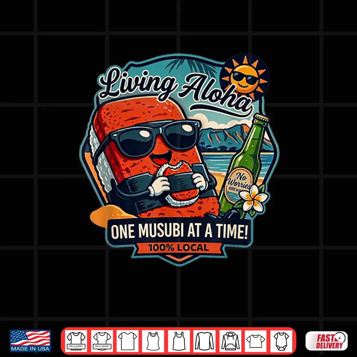 Living Aloha One Musubi At A Time Shirt Living Aloha One Musubi At A Time Shirt
