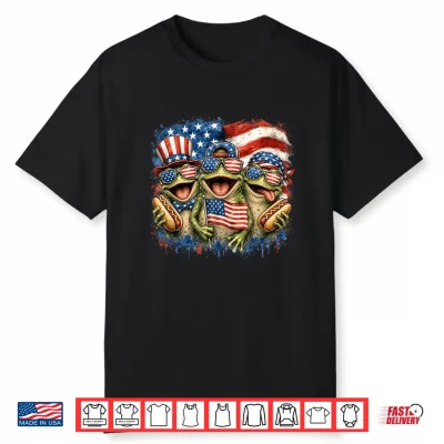 Patriotic Frog American Flag 4Th Of July Shirt