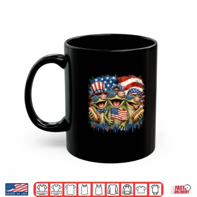 Mug Patriotic Frog American Flag 4th of July Shirt