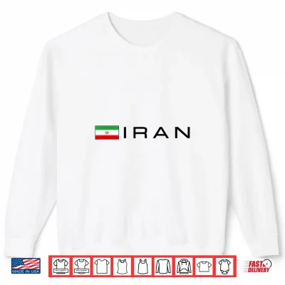 Sweatshirt Iran Flag Iranian Athletic Games Sporty Jersey Style Shirt