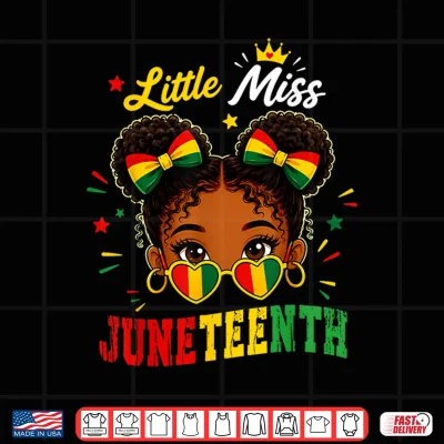 Design Miss Juneteenth Shirts Girls African American Afro Girl Shirt