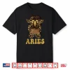 Aries Girl Afro Messy Bun African American Women Shirt