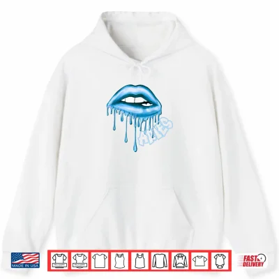 Aries Dripping Lips Light Blue Aesthetic Zodiac Graphic Shirt