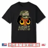 Aries Queen Black Woman Cap Hat Camo Afro Girl Zodiac Shirt