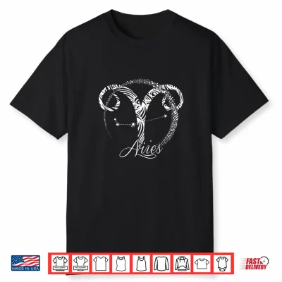 Aries Zodiac Sign Hoodie March April Birthday Gift Graphic Shirt