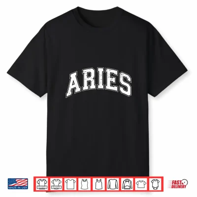 Aries Zodiac Sign Varsity Shirt