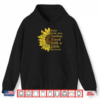 Sunflower Aries Woman March And April Birthday Queen Gift Shirt 1 Hoodie Sunflower Aries Woman March and April Birthday Queen Gift Shirt
