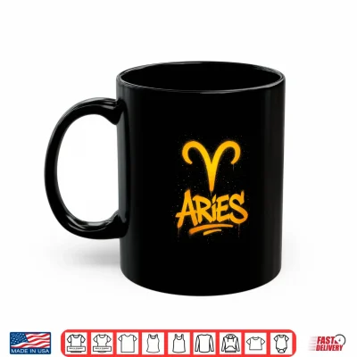 Mug Womens Aries Zodiac Graffiti Symbol Shirt