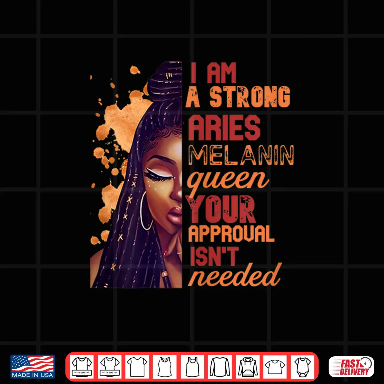 Womens I Am Strong Aries Melanin Queen Cute Birthday Womens Shirt Womens I Am Strong Aries Melanin Queen Cute Birthday Womens Shirt
