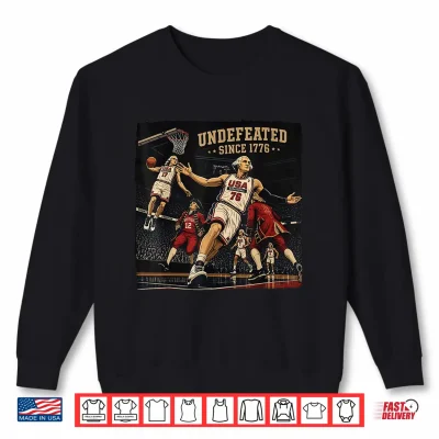 Sweatshirt 4th of July Basketball Undefeated Since 1776 250 Years Shirt