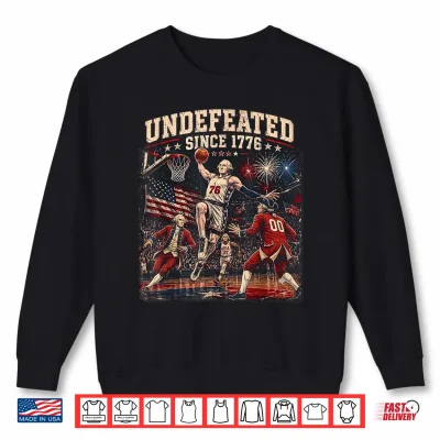 Sweatshirt George Washington Undefeated Since 1776 Basketball USA Shirt