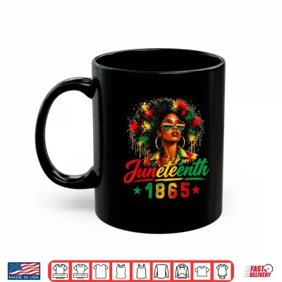 Mug Juneteenth Celebrating Freedom African American Women 1865 Shirt
