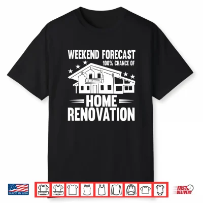 Mens Weekend Forecast 100 Percent Chance Of Home Renovation Diy Performance Shirt