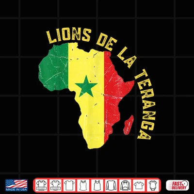 Design Lions De La Teranga Senegal Shirt