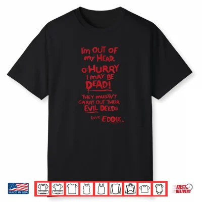 Rocky Horror Show Hot Patootie Eddie Red Lyrics Shirt