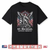 Vintage St. Michael Defend America Archangel Patriot Us Flag Shirt