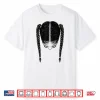 Parted Ponytails Black Girl Braids Line Art Two Pigtails Shirt